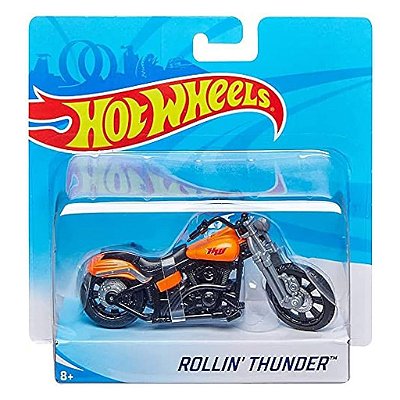 Miniatura Hot Wheels Moto Rollin' Thunder JFB58 Escala 1:18 Diecast Original Colecionável