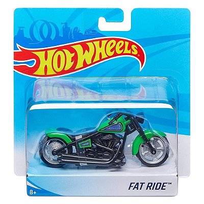 Miniatura Hot Wheels Moto Fat Ride JFB59 Escala 1:18 Diecast Original Colecionável