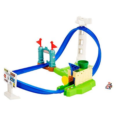 Miniatura Hot Wheels Mario Kart Circuit Slam Track Set HGK59 Diecast Original Colecionável