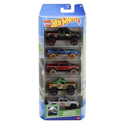 Miniatura Hot Wheels HW Flames 5-Pack Remote Adventure HTV53 Diecast Original Colecionável