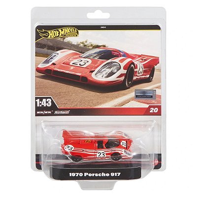 Miniatura Hot Wheels Premium 1970 Porsche 917 HWG48 Escala 1:43 Diecast Original Colecionável