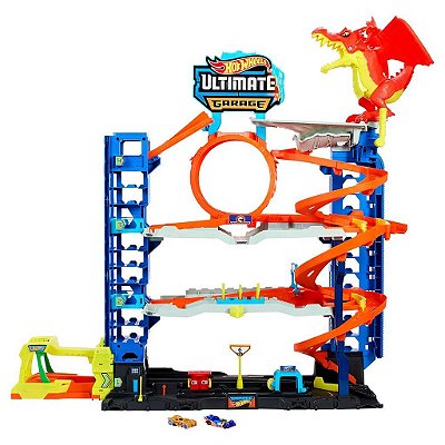 Miniatura Hot Wheels Play Set Garage City Ultimate Dragon HKX48 Diecast Original Colecionável