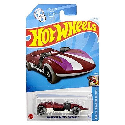 Miniatura Hot Wheels HW Braille Racer Twin Mill HRY95 Diecast Original Colecionável