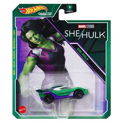 Miniatura Hot Wheels Marvel Blockbuster She Hulk Diecast de Metal Original Lacrada Colecionável Aut