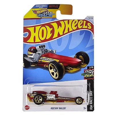 Miniatura Hot Wheels Rockin Railer HTD26 Diecast Metal Original Colecionável Autêntica Premium