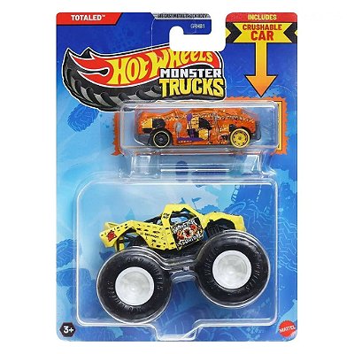 Miniatura Hot Wheels Monster Truck Totaled JCD95 Diecast de Metal Original Lacrada Colecionável Aut