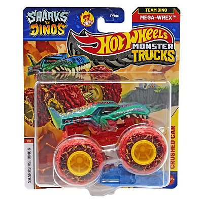 Miniatura Hot Wheels Monster Sharks Vs Dinos JCD87 Diecast Original Colecionável