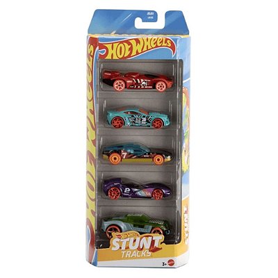 Miniatura Hot Wheels 5-Pack Stunt Tracks JBJ83 Diecast Metal Original Colecionável Autêntica Premium