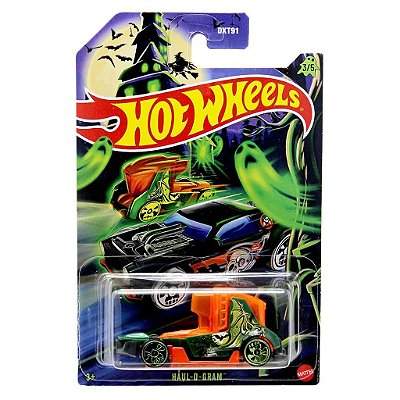 Miniatura Hot Wheels Halloween Haul-O-Gram JCG91 Diecast de Metal Original Lacrada Colecionável Aut