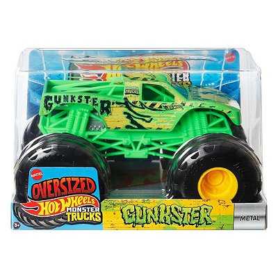 Miniatura Hot Wheels Monster Trucks Gunkster JDR05 Escala 1:24 Diecast Original Colecionável
