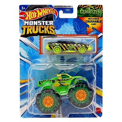 Miniatura Hot Wheels Monster Truck Gunkster JCD89 Diecast de Metal Original Lacrada Colecionável Au