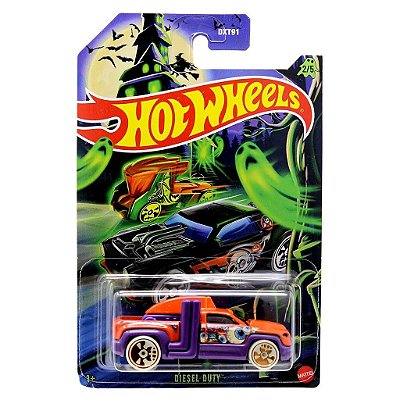 Miniatura Hot Wheels Halloween Diesel Duty JCG90 Diecast de Metal Original Lacrada Colecionável Aut