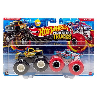 Miniatura Hot Wheels Monster Ramblin Wrecker Totaled JCC67 Diecast Original Colecionável