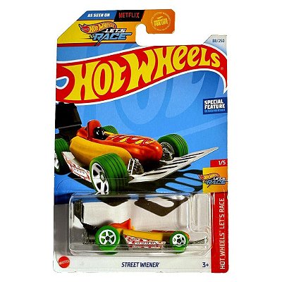 Miniatura Hot Wheels Street Wiener HYX29 Diecast Metal Original Colecionável Autêntica Premium