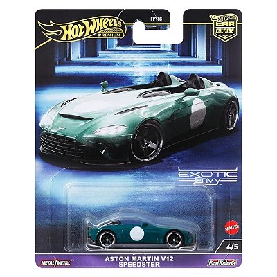 Miniatura Hot Wheels Premium Aston Martin V12 Speed Ster Diecast Original Colecionável