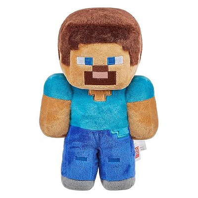 Pelúcia Mattel 8* Minecraft Steve — Produto Original Autêntico Lacrado com Garantia Drive Collection