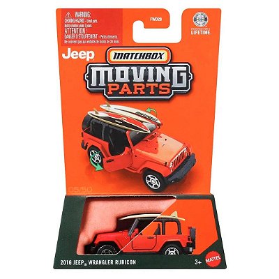 Carrinho Matchbox Moving Parts Jeep Wrangler Rubicon — Original Autêntico Drive Collection