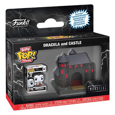Funko Bitty Pop Monsters Dracula e Castle — Original Autêntico Lacrado com Garantia Drive Collection