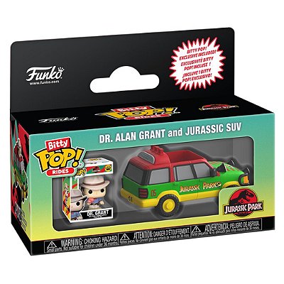Funko Bitty Pop Jurassic Park Dr. alan e Jurassic S — Original Lacrado com Garantia Drive Collection