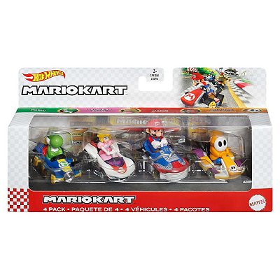 Hot Wheels Mario Kart 4PACK — Produto Original Autêntico Lacrado com Garantia Drive Collection