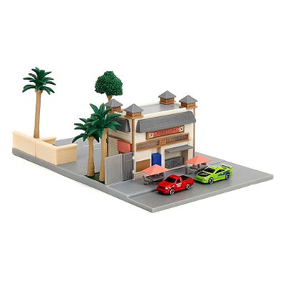 Jada Toys Nano Fast & Furious Scene Toretto's Market & Cafe 3 — Original Autêntico Drive Collection