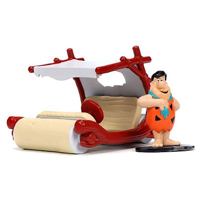 Miniatura Jada Toys 1:32 Os Flintstones Flintmobile com Fred Flintstone