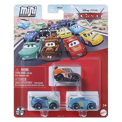 Mattel Mini Racers Disney Pixar 3-Pack Ref 6279 — Original Autêntico Lacrado com Garantia Drive Coll