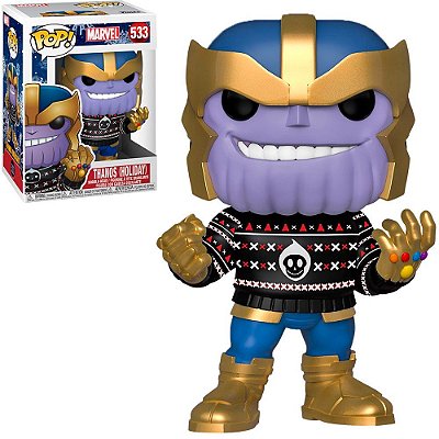Boneco Funko Pop! Holiday Marvel - Thanos (Holiday Sweater) #533