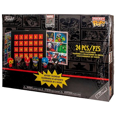 Calendário do Advento Funko Marvel - Pocket Pop! com 24 Peças