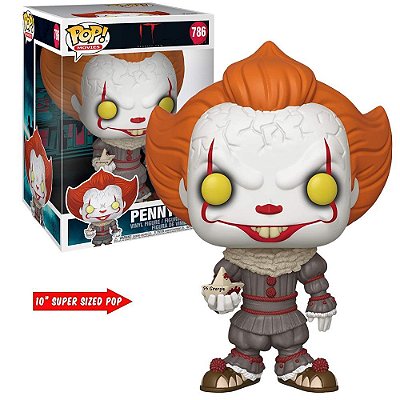 Boneco Funko Pop! Super Sized IT Chapter Two - Pennywise with Boat (10 inch) #786