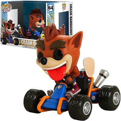 Boneco Funko Pop! Rides Crash Team Racing - Crash Bandicoot #64