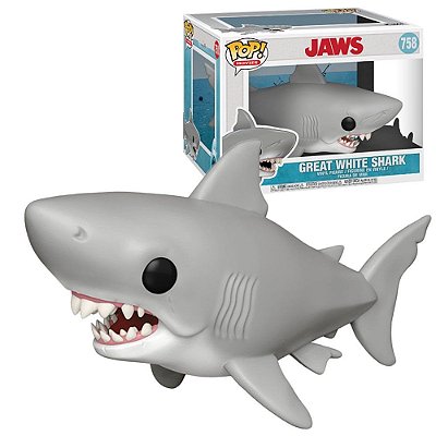 Boneco Funko Pop! Super Sized Jaws - Great White Shark (6 inch) #758