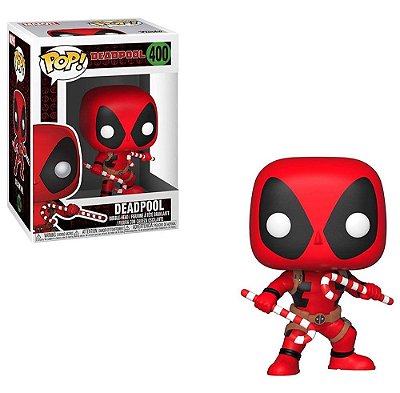 Boneco Funko Pop! Holiday Marvel - Deadpool (with Candy Canes) #400