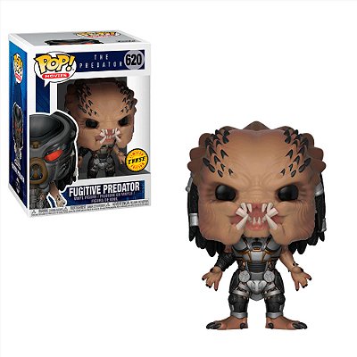 Boneco Funko Pop! The Predator - Fugitive Predator (Helmet Off) #620 (Chase)