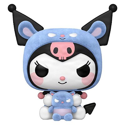 Boneco Funko Pop! Hello Kitty and Friends - Kuromi as Baku (Flocked) #111