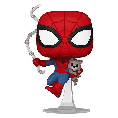 Boneco Funko Pop! Spider-Man - Spider-Man with Sandwich the Dog #1449 (Exclusive)