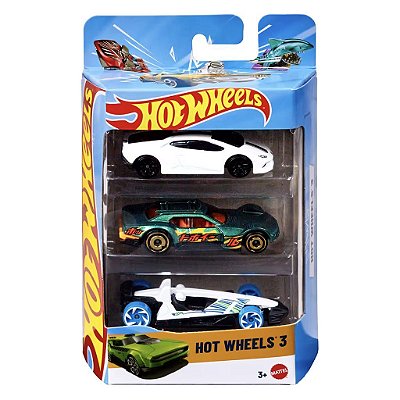 Miniatura Hot Wheels 1:64 Pacote com 3 Carros