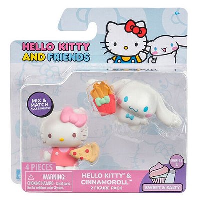 Pelúcia Jazwares Hello Kitty and Friends Cinnamoroll e Hello Kitty 20 cm