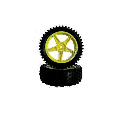 Roda Dianteira Amarela 1/10 Himoto 06010Y (2 un)