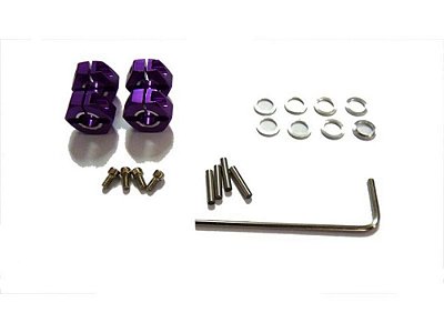 Hexágono de Roda em Alumínio Roxo Himoto 102042 (4 un)