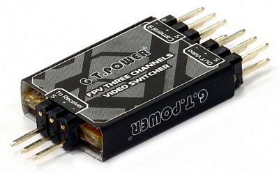 Chave Seletora de Vídeo 3 Canais GT Power FV3IN1 para Drone FPV