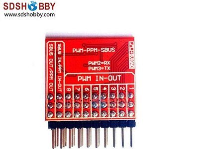 Conversor de Sinal PWM PPM SBUS RX-ZHQ Drone Radiocontrole Rmilec