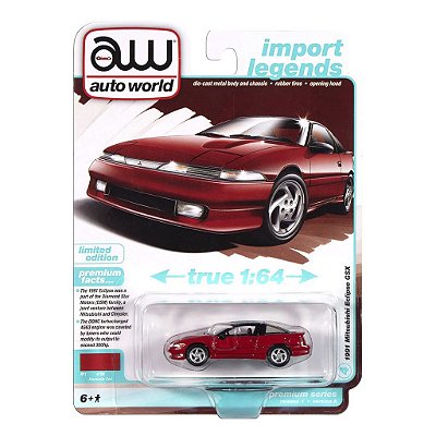 Miniatura Auto World Import Legends 1991 Mitsubishi Eclipse Gsx 1:64