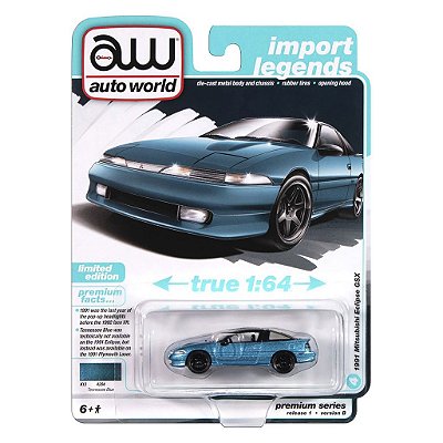 Miniatura Auto World Luxury Cruisers 1991 Mitsubishi Eclipse Gsx 1:64
