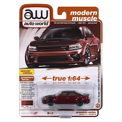 Miniatura Auto World Modern Muscle 2021 Dodge Charger SRT Hellcat Redeye 1:64