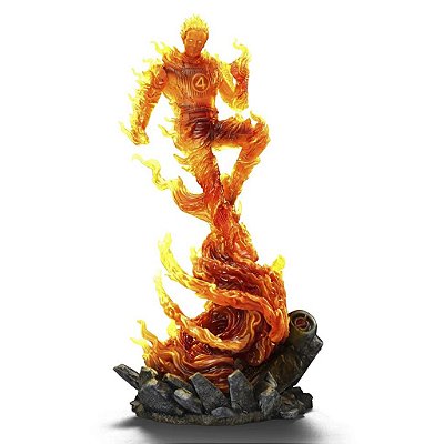 Estátua Iron Studios Fantastic Four: First Steps Human Torch Art Scale 1:10