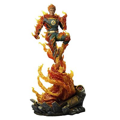 Estátua Iron Studios Fantastic Four: First Steps Human Torch (blue Suit Variant) Art Scale 1:10