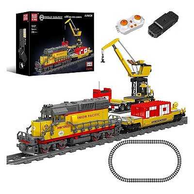 Blocos de Montar Mould King Remote Control SD40-2 Diesel Locomotive 1257 Peças