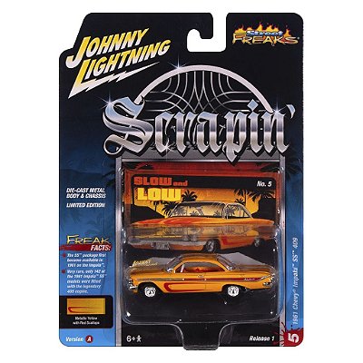 Miniatura Johnny Lightning Scrapin 1961 Chevy Impala SS 409 1:64