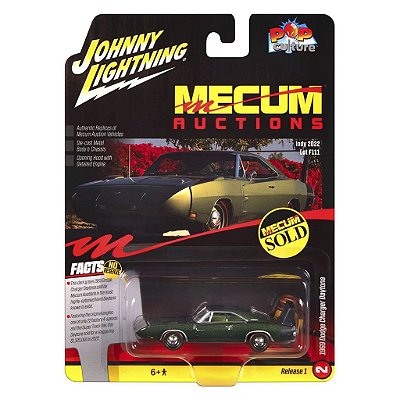 Miniatura Johnny Lightning Mecum Auctions 1969 Dodge Charger Daytona 1:64